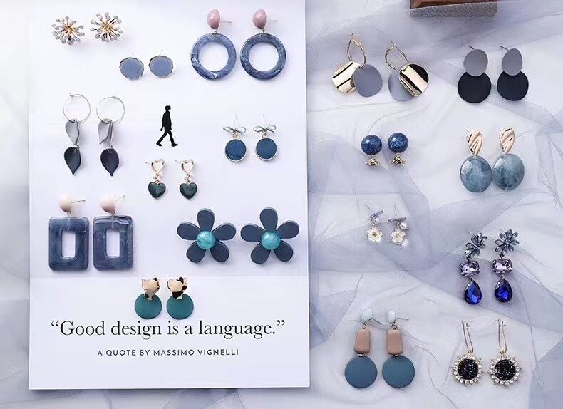 Sliver metal earings
