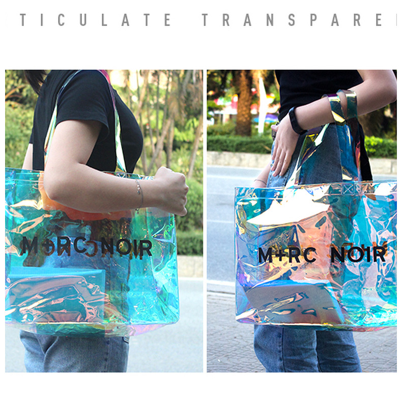 Laser Printing Colorful PVC Handbag Shoulder Bag