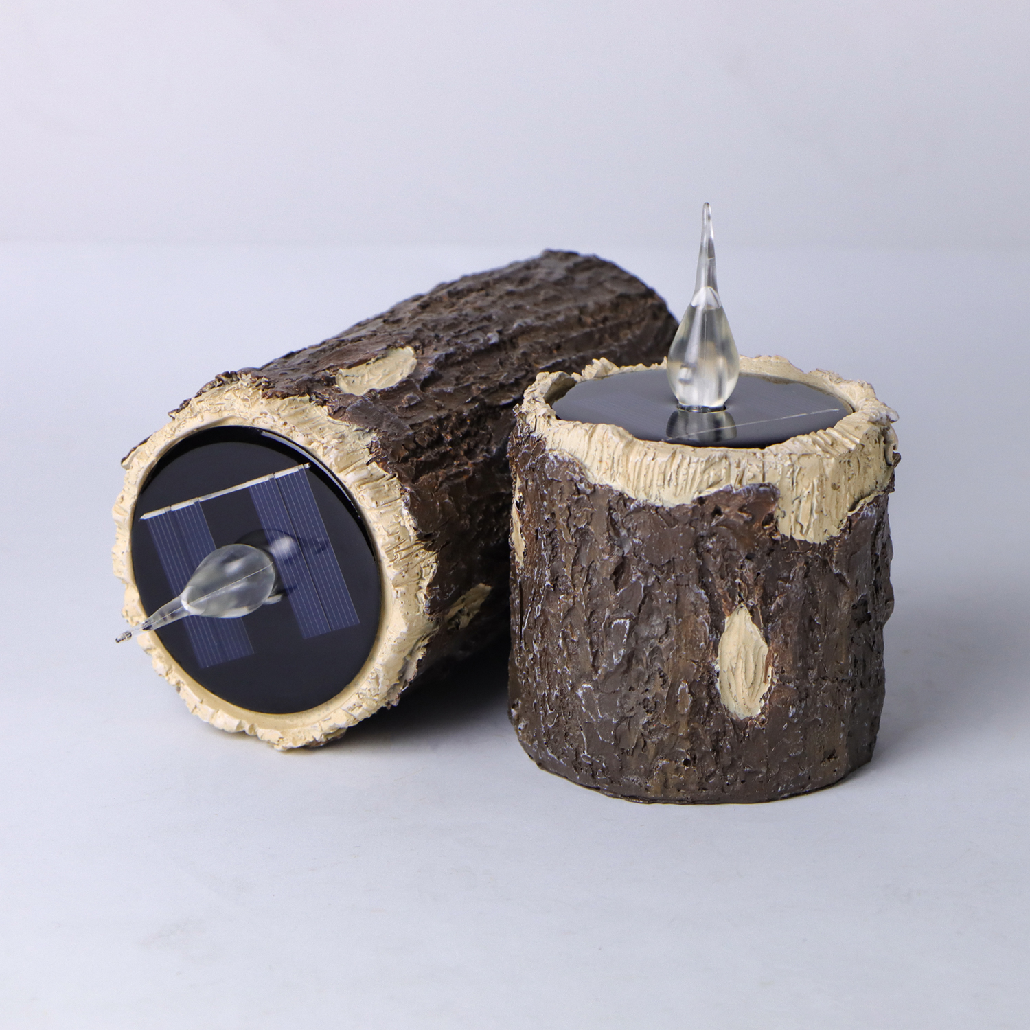 Stump Shaped Solar Candles